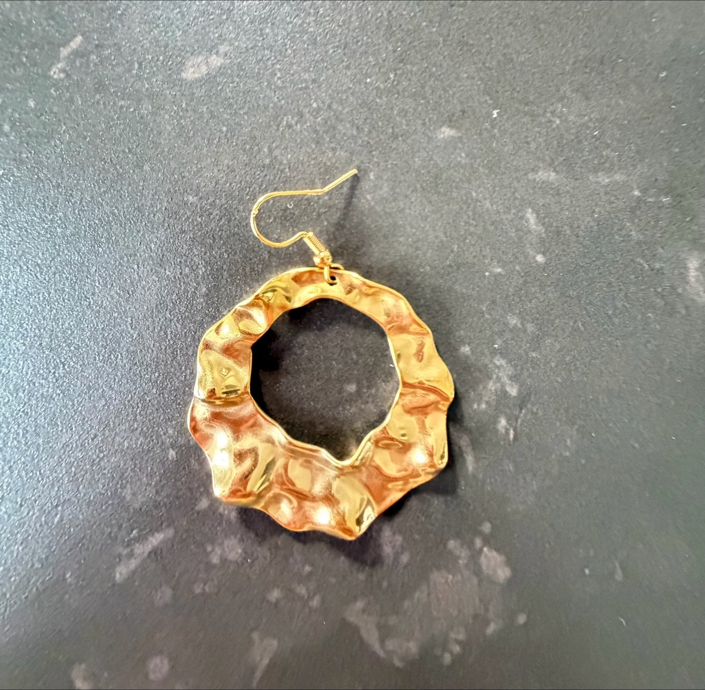 Boucles d'Oreilles Cercle Doré – Acier Inoxydable
