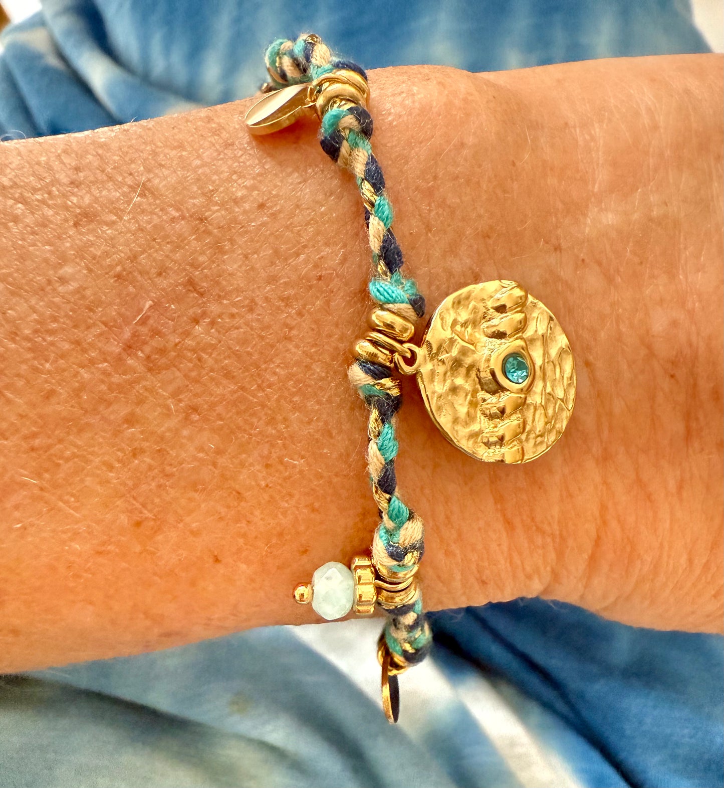 Bracelet bohème en corde chaîne plus pendentifs